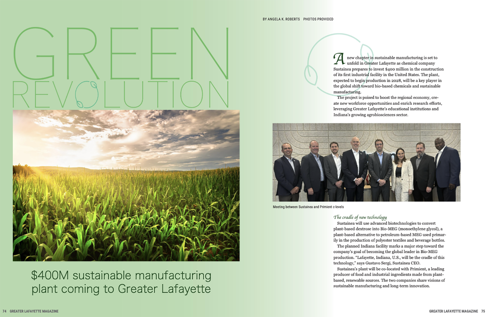 Green Revolution story layout