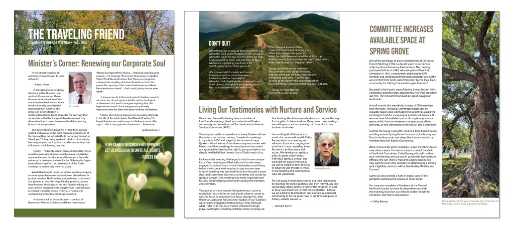 Cincinnati Friends newsletter
